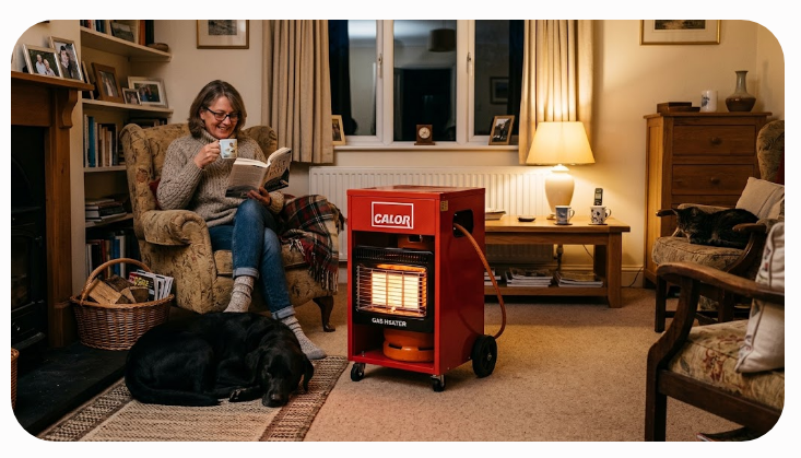 Indoor gas heating