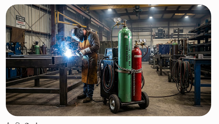 Welding gas